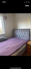 Grey Velvet Double bed