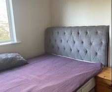 Grey Velvet Double bed
