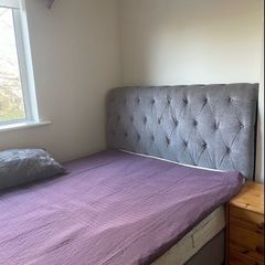 Grey Velvet Double bed