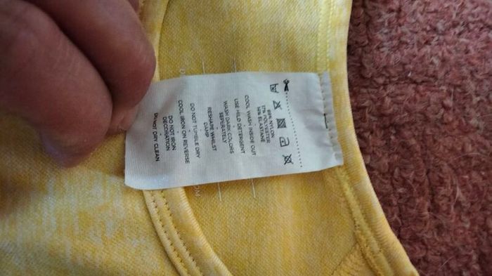 Yellow Gym Top Size Small