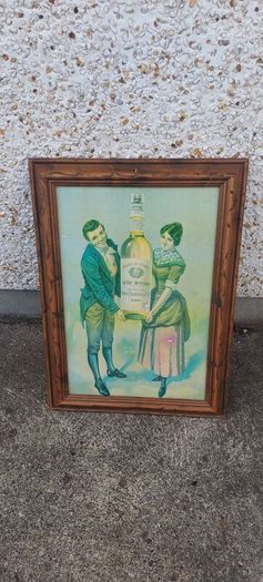 framed advertising Alderdice & Duncan ,newery ireland irish whiskey, few marks on picture,sold as seen ,nice in any home bar or man cave pub restaurant etc,,cme from closed down pub, abit faded etc ,see pictures for condition, sold as seen