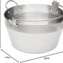 Jam Pan, Home Made Maslin/Jam Pan for Induction Hob with Recipe in Gift Box, Stainless Steel, 9 litres, Silver Image 4