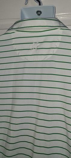 Gary Player Golf Polo Green Strip Size L