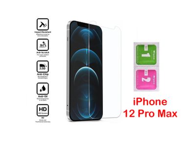 For iPhone 12 Pro Max Tempered Glass Screen Protector Saver Cover Guard Film New - FHT06IPTG