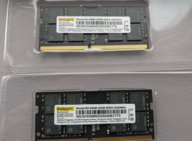 Inram 64gb(32gb X2) Ddr4 3200mhz Sodimm Ram