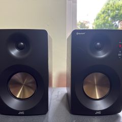 JVC Bluetooth Bookshelf Speakers Walnut Finish