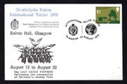 1977 Scotland cover commemorating Tratyclyde Police International Tattoo 1976 tying 10p Commemorative Stamp also noting the Last Sunday postmark following suspension of Britain's Sunday Post.