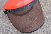 Grass strimmer / bush cutter face sheild helmet
