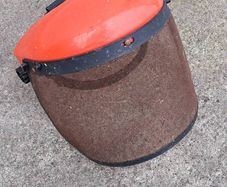 Grass strimmer / bush cutter face sheild helmet