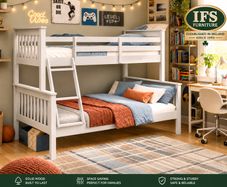 Triple Sleeper Bunk Bed 3ft Over 4ft Double  Grey