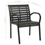 Garden Chairs 2 pcs Steel and WPC Black Image 7