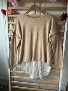 jumper bnwt open back pleated shirt detail 12