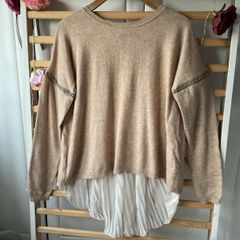jumper bnwt open back pleated shirt detail 12