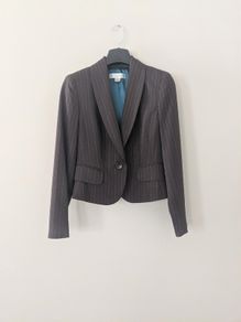 Pinstripe Crop Blazer