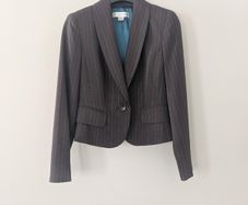 Pinstripe Crop Blazer