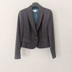 Pinstripe Crop Blazer