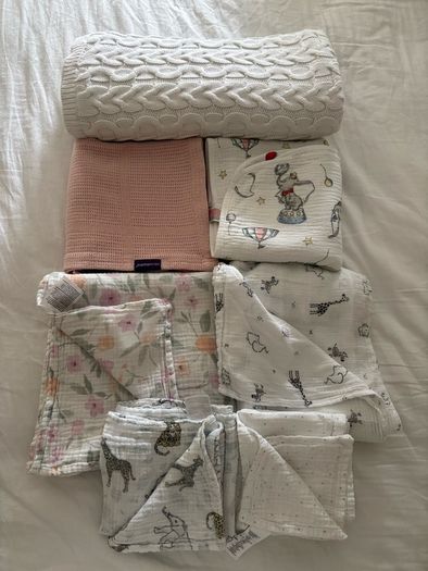 7-Piece Baby Blanket & Muslin Bundle