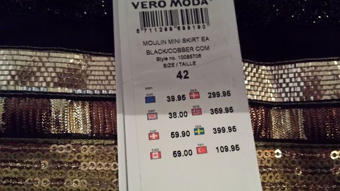 Vero moda sequined skirt
