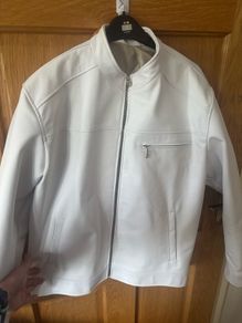 Rare Custom-Made White Buffalo Leather Jacket