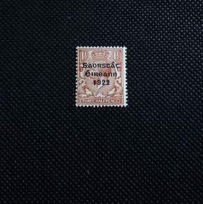 Ireland Mint Stamps : 1922 - 1923 Overprint : 1 1/2d  Reddish Brown - MLH