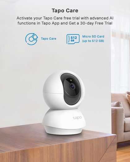 C210 2K 3MP Pan/Tilt Indoor Camera House Security Camera, WiFi Camera, No Monthly Fee, AI Detection, Dog Puppy Camera, Baby Camera Monitor, 360 View, Night Vision, Works with Alexa & Google