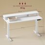 Electric desk sit stand desk LED lights 140 cm high quality motor Image 2