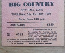 Big Country Live At City Hall Cork,  Ireland 5th January 1989.