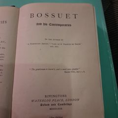 Antiquarin Book Bossuet And His Contemporaries