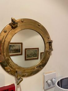 Antique Ship porthole mirror