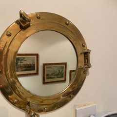 Antique Ship porthole mirror