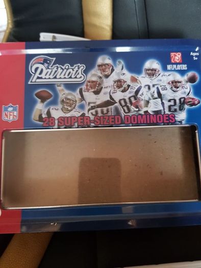Collectors tin New England patriots super sized dominoes game