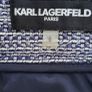 KARL LAGERFIELD navy/blue/white wool mix skirt Sz 6US (Fit 8-10UK) - Rrp 299 (New) Image 5