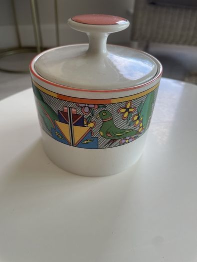 Beautiful Art Deco Style Vintage Sugar Bowl /Trinket