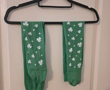 St. Patrick's Day socks. Costume.