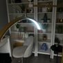 Half Moon LED Beauty Lamp. Gold Adjustable Floor Light Image 2