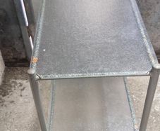 glass double shelf trolly