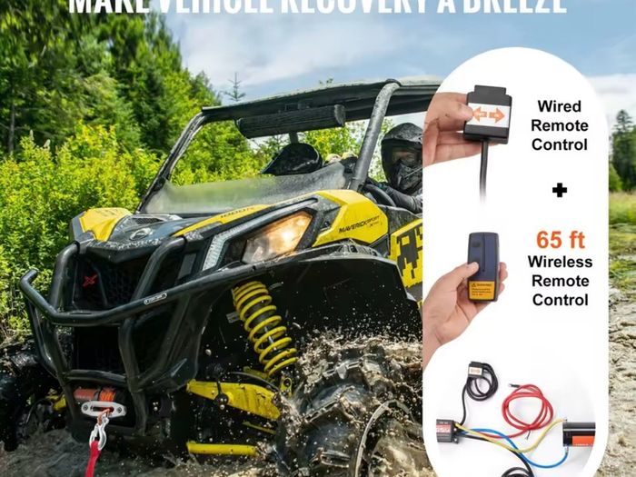 Electric Winch 4500lbs suit small jeep or quad , recovery trailer etc