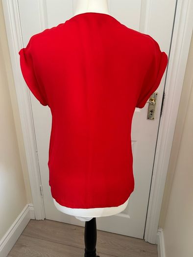 Bundle of 2 labels: Karen Millen denim jacket PLUS Phase Eight red top