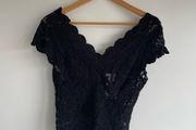 Stradivarius black lace crop top size 14