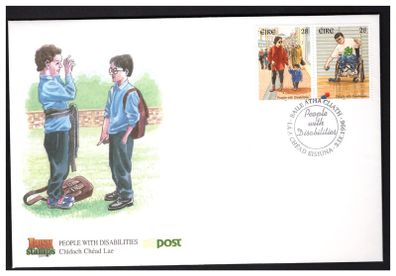 1996 Ireland People with Disabilities Commemorative Stamps An Post First Day Cover (FDC)