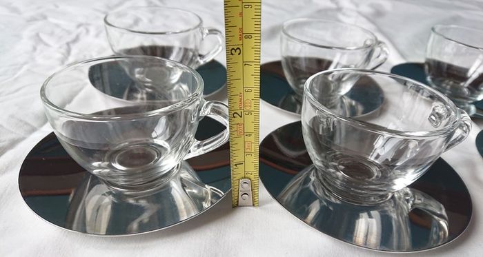 16 Piece Espresso Coffee Set - Bodum Passione Cups & Saucers