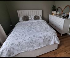 Double bed frame + headboard and mattress