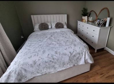 Double bed frame + headboard and mattress