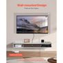 Floating TV Stand, 55 in Wall Mount Entertainment Center with Cable Hole, Modern Floating TV Shelf with Storage Cabinet, Particle Board Console for DVD Player, Cable Box, Game Console, White Image 2