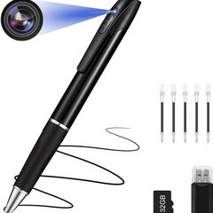 Mini Camera 32GB 1080P Surveillance Camera Portable Small Surveillance Camera Pen Camera for Home Office Business Meeting with 5 Ink Fills