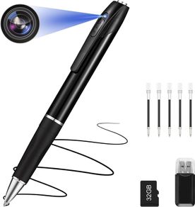 Mini Camera 32GB 1080P Surveillance Camera Portable Small Surveillance Camera Pen Camera for Home Office Business Meeting with 5 Ink Fills