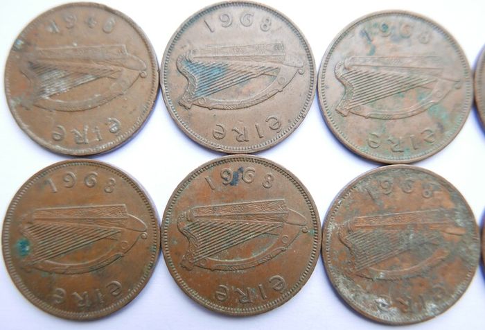 Vintage- Ireland, 1 Pingin Bronze Coins