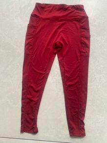 Burgundy leggings