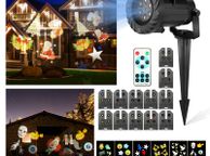 main image for ad Christmas Outdoor 12 Patterns LED Moving Laser Xmas Projector Landscape Light  Halloween
