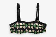 B By Ted Baker Floral Bandeau Black Bikini Top in size 32A